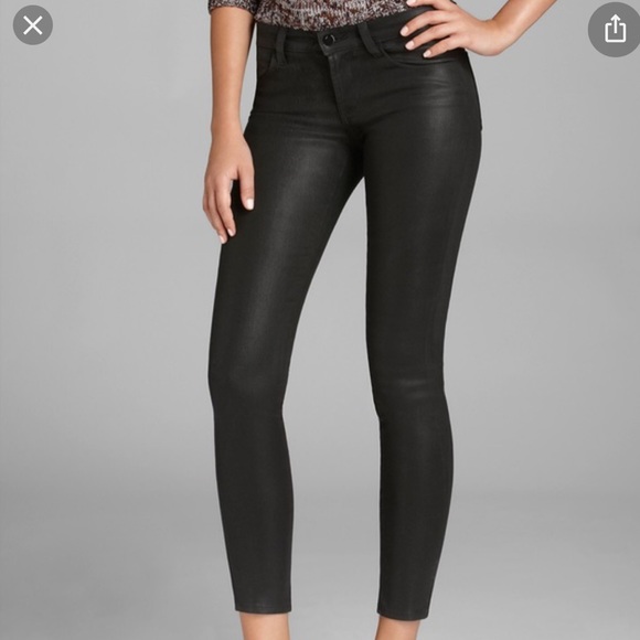 JBrand super skinny Jean in lacquered black. Size 29 - Picture 1 of 6